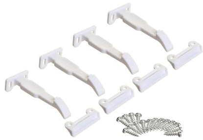 Dreambaby Safety Catches for Cupboards & Drawers - Childproof Locks & Latches for Kitchen Cabinets - 4 Pack