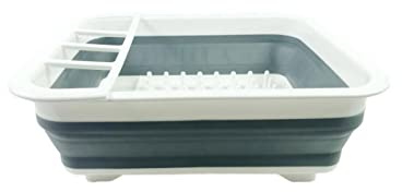 JINGYAN Diskställ Folding Drain Dish Rack Porslin Torkautomat Förvaring Box Kök Lagring Skål Storage