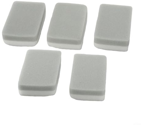 ZWEquipint skurdyna set med 5-pack, högdensitetssvampskurdynor med mjuk absorberande sida för köksrengöring, dubbelsidig skrubbduk för disk, grå