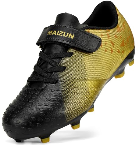 Moudn Chaussures de Football pour Enfants garçons et Filles, Crampons de Football pour Terrain Ferme Petits et Grands