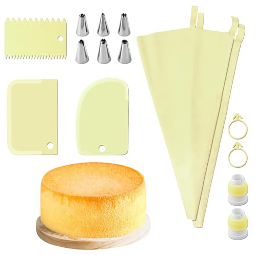 Set sac à poche e ugelli,Set sac à poche e beccucci - Sacchetti per tubazioni riutilizzabili da 15 pezzi, sicuri e facili da pulire - Kit tubazioni per glassa Disegni intricati Strumenti robusti