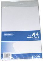 Stephens White Card A4 210gsm 50 Sheets, Great For Printing, Photocopying, Card Making, Decoupage, And Scrapbook Designs, Perfect Cardboard Base For Craft Projects, Essential Stationery Item