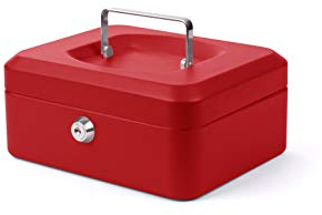 PAVO premium 8 inch Cash Box Red