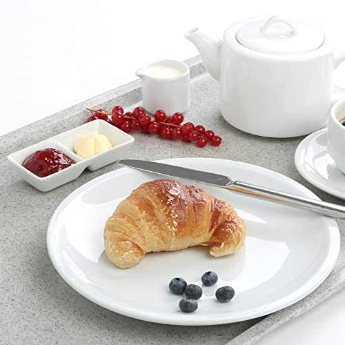 Holst Porzellan CT 021 Porzellan Teller flach 20 cm Coupform Katja, weiß, 20 x 20 x 2.2 cm, 6 Einheiten