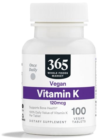365 by Whole Foods Market, Vitamin K 120 MCG, 100 Tablets
