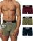 Snocks Premium Boxershorts Herren aus weichem Lenzing Modal (3er Pack) - Ultraleichte atmungsaktive Boxershorts. Unterwäsche Männer ohne Kratzenden Etiketten - Gr.M - Farbe Mix(Schwarz/Rot/Olivine)