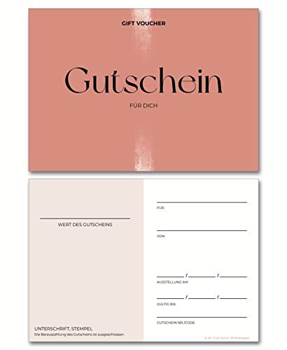 Frank Paperman® | 120x Gutschein für Kunden | Salon und Studio | Beauty Gutscheine zum Selber Ausfüllen | Vordruck im Format DIN A6