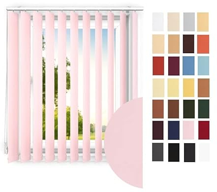 time4blinds - estores Verticales - Cortina Vertical - Anchura 500 a 3000 mm Longitud 1000 a 4000 mm - estores Verticales Cortina corredera - Muchos Colores a Elegir