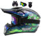 Jeunesse Casque De Moto Casques De Cross, Casque Cycliste pour Enfants, Casque Motocross Dirt Bike ATV Enfant, pour BMX MTB Quad Enduro ATV Scooter, avec Goggle Gants Masque (Color : Green, Size : S