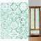 WEBEEDY 36 PCS Green Tile Sticker Decal Easy to Peel and Stick Vintage Morocco Self-Adhesive Wall Tile Decals Waterproof Oil Proof Stickers for Kitchen Bathroom Laundry Shower Decor, 10x10cm