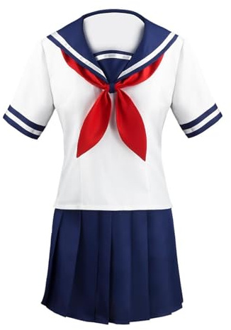 Disfraz de uniforme escolar para cosplay, camisas de vestir de marinero para niñas, uniforme de falda plisada japonesa para niñas, conjunto de disfraz de anime para Halloween