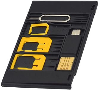 HOMSFOU Kit Adaptador Sim Nano a Micro para Teléfono Móvil, 5 Piezas, Material Duradero, Portátil y Preciso, Compatible Tabletas y Routers, Adecuado para Viajes y Uso Color Aleatorio