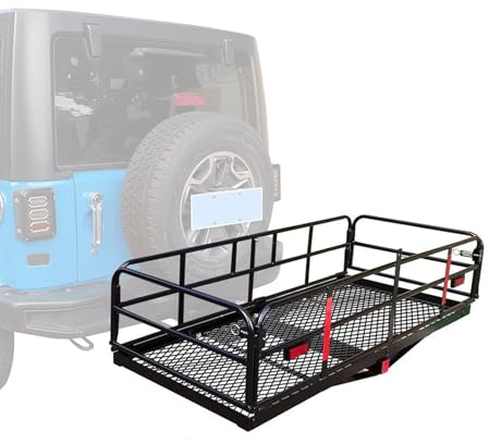 Portaequipaje de Enganche de Alta Resistencia, portaequipaje Plegable de 230 kg/507 LB, Canasta de Equipaje Trasera Compatible con Receptor de 5 cm/2 para camioneta SUV