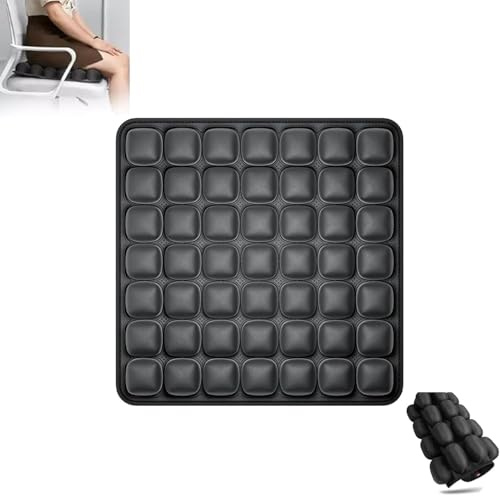 Sondur - Cojín de viaje, cómodo asiento de aire de viaje 3D, autoinflable, portátil, para avión, cojines portátiles para asiento de coche, silla de oficina, silla de ruedas (negro 3)