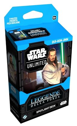 Asmodee FFG Star Wars: Unlimited Gioco di Carte Collezionabili Leggende della Forza - Spotlight Deck Qui-Gon Jinn - Carte esclusive - Dai 12 anni, 2+ giocatori - Versione italiana