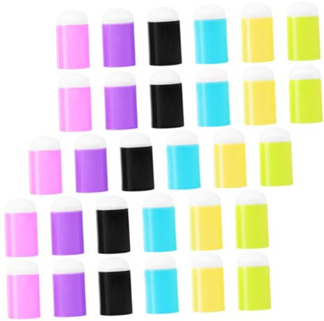 CHICAMPERA 30pièces Éponges à Doigts Lot pour Peinture Dessin Et Coloriage Faciles à Nettoyer Et pour Garçon Fille