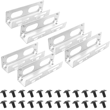 YAODHAOD Soporte de montaje SSD/HDD de 3.5 a 5.25 pulgadas, convierte cualquier disco duro de 3.5 pulgadas en una bahía de unidad de 5.25 pulgadas, soporte de montaje de metal interno para PC/NAS