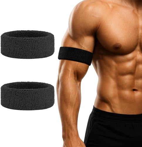 TOPTIE 2 st Bicepband armband män arm svettband kvinnor elastiskt armband