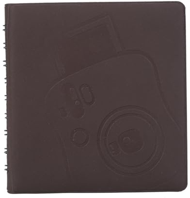 Omedelbar fotoalbum Bildfodral Förvaring 68 fickor Modern Slitstark Söt Färgglad för Mini Film 7s 8 Svart Brun Rosa Blå Gul 13,5x13x2,5cm 124g (Brun)