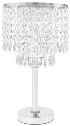 Lampada da tavolo, in vetro, decorazione soggiorno, camera da letto, ufficio, lampada da comodino in cristallo, lampada da tavolo a LED E27, dimmerabile, luce calda romantica, per bar