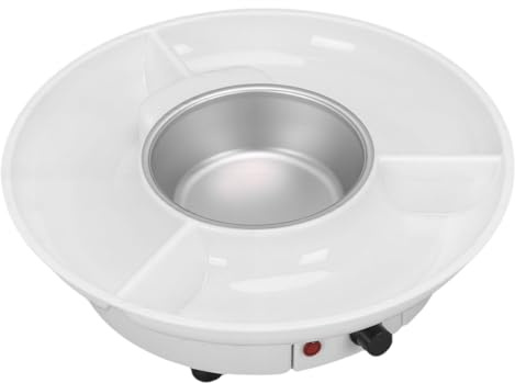 Jectse Set di Pentole per Fonduta Elettrica, Pentola per Sciogliere il Cioccolato con 6 Forchette per Arrostire, Set per Fonduta Elettrica per Dessert Al Cioccolato Fuso, Ideale per Feste, (Spina