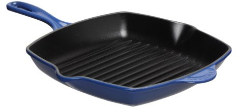 Le Creuset 20121266300460 Skillet-Grillpfanne quadratisch 26 x 26 cm kobaltblau