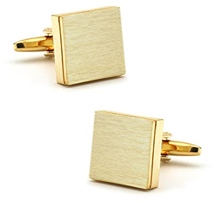 Manschettenknöpfe für Herren Goldene quadratische Manschettenknöpfe