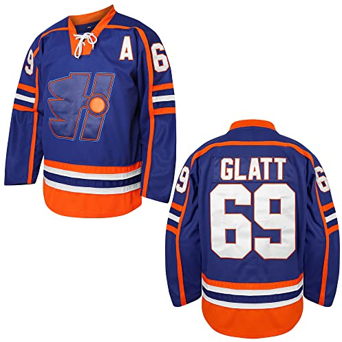 MESOSPERO 69 Glatt Halifax Highlanders Hockey Jersey,Doug The Thug Stitched Movie Sweatshirt S-3XL (69 Blue, 3X-Large)