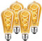 Edison Vintage Glühbirne E27, Dimmbar Vintage Glühbirne E27 4W ST64 E27 LED Warmweiss 2700K, Glühbirne E27 Vintage Edison LED E27 Ideal für Nostalgie und Retro Beleuchtung - Bernstein - 4 Stück