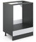 Vicco Herdumbauschrank R-Line, Weiß Landhaus/Anthrazit, 60 cm, AP Anthrazit