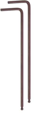 QUARKZMAN Llave Hexagonal de Bola de 2 Piezas 2mm de Acero S2 En Forma de L Llave Hexagonal Métrica de Brazo Largo para Herramientas de Reparación Del Hogar Roja