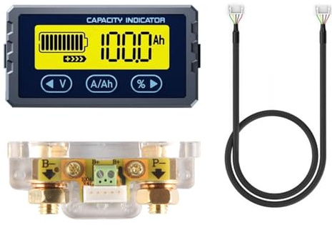 DollaTek Batteritestare Coulomb räknare kapacitetsindikator Li-ion Lifepo4 voltmeter 8-120V 100A (0-150A)