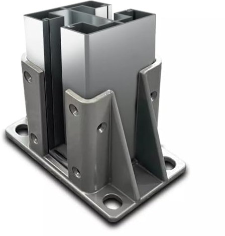 HORI® Design Konsole | WPC Sichtschutz | Stecksystem | Zaun | Garten | Gartenzaun | Lamellenzaun | Windschutz | Zaunelemente I für Verbindungspfosten I zum Aufschrauben