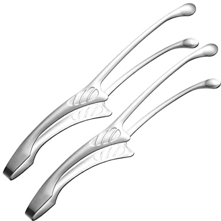 FONDOTIN 2piezas De Cocina De Acero Inoxidable Para Barbacoa y Buffet Antideslizantes y Resistentes Al Calor Utensilios Multifuncionales Para Servir Verduras y Ensaladas