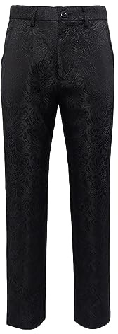 Pantalones steampunk para hombre, color negro, gótico, pantalones chinos, estilo victoriano, medieval, monocolor, pantalones deportivos, clásicos, retro, pantalones de tela ligeros, para disfraz de