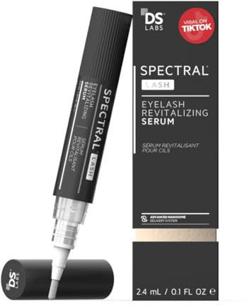 DS Labs Spectral.LASH Women's Multi-Peptide Eyelash Conditioning Serum - Supports Longer, Fuller, Thicker, Looking Lashes, Safe for Lash Extensions, Oil-Free, Paraben & Sulfate Free, Cruelty Free