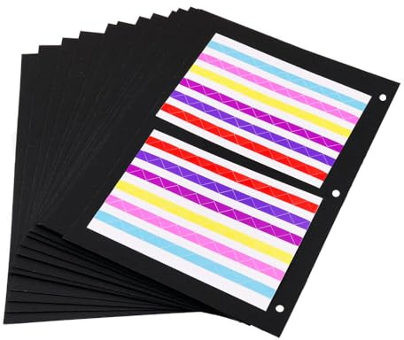 THXMADAM 20 pcs Pagine Aggiuntive Nero Carta Dimensione 26x17,5CM per Scrapbook Album Fotografico Dimensione 27,5x20,5CM,per Album Foto ’Grande’