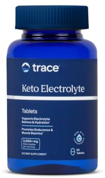 Trace Minerals Keto Electrolyte Tablets - Fluid Balance Supplement for Muscle Recovery & Endurance Support - Essential Electrolytes - Energy Aid - Gluten-Free & Vegan - 90 Count (15 Servings)