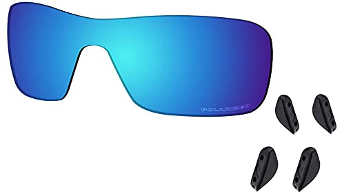 Saucer Lentes de repuesto prémium para gafas de sol Oakley Turbine Rotor OO9307 de alta definición, color azul glaciar polarizado