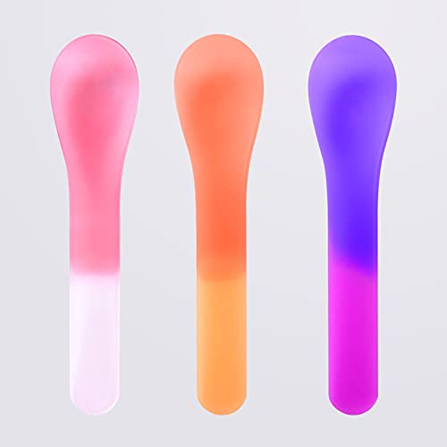 Gugowin 30 Pack Color Changing Ice Cream Spoons, 5.15 Inch Break-Resistant Plastic Spoons, Individually Wrapped - Eye-catching Color-Emergence Effect for Dessert Utensils, BPA Free