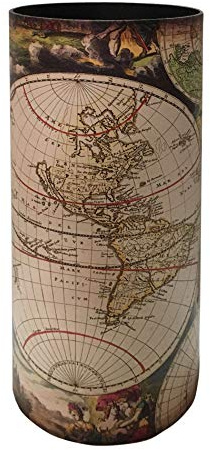 Rebecca Mobili Paragüero Decorativo, Soporte para Bastón, Canvas MDF, Estilo Vintage, Coloreado, Redondo, Idea de Regalo - Medidas: 50x20x20 (AxANxFON) - Art. RE6475