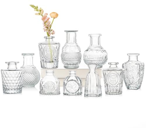 10-pack Liten Vas Glasvas Vintage Deko Vas-set