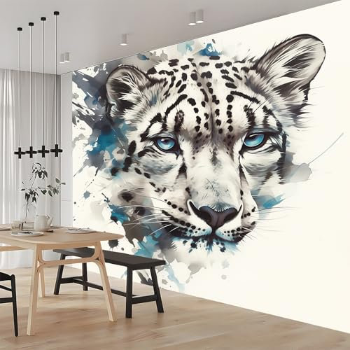 Art Papel Tapiz Fotográfico Leopardo Garabato Animal Papel Pintado no Tejido Lana Decoración De Pared Sala Cuarto Póster Mural para Sala de estar Dormitorio Infantil Decoración