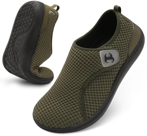 Wide Shoes for Men Comfortable Neuropathy Swollen Feet Orthopedic Shoe Breathable Non Slip Zero Drop Casual Walking Sneakers Spring Summer Winter Indoor Outdoor Slipper Shoes Size 13