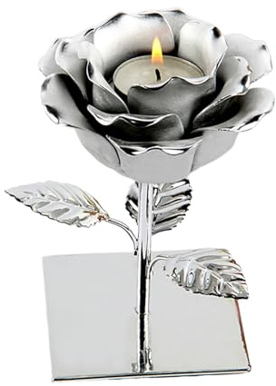 Candelador de Rosas | 3D Rose Flower Candele para decoración de la Mesa | Pieza Central Decorativa para el día de San Valentín, Navidad, Bodas, Aniversarios, cumpleaños y Eventos románticos