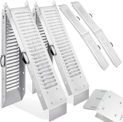 Juego de 2 rampas de Carga Plegables en Acero 1900 x 225mm, 400kg el par para Moto, Bicicleta, Quad ATV, etc