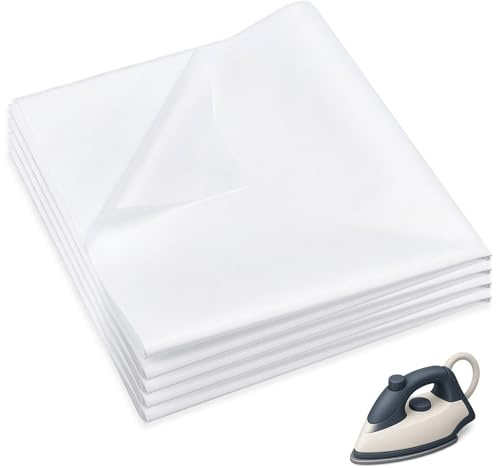 AHANDMAKER 4 paños de prensado de PTFE cuadrados blancos para planchar, hoja protectora para planchar en el hogar, uso de viaje, proyectos de costura de organza de seda, 600 x 600 mm