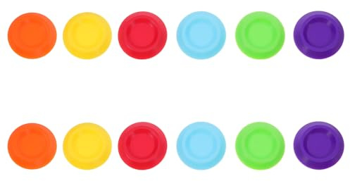 UKCOCO 12 Cuencos Pequeños para Cucarachas Multicolor, Comedero de Plástico para Insectos de Terrario, Tazones para Alimentación de Grillos y Reptiles, Platos para Comida Color Aleatorio