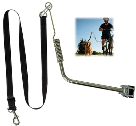 Laisse pour vélo de chien avec amortissement, laisse mains libres pour vélo, laisse réglable pour chien pour courir, cyclisme, promenade, entraînement et extérieur