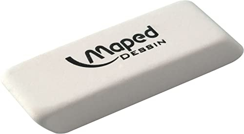 Maped Gomme Dessin, Format médium M010013 Blanc